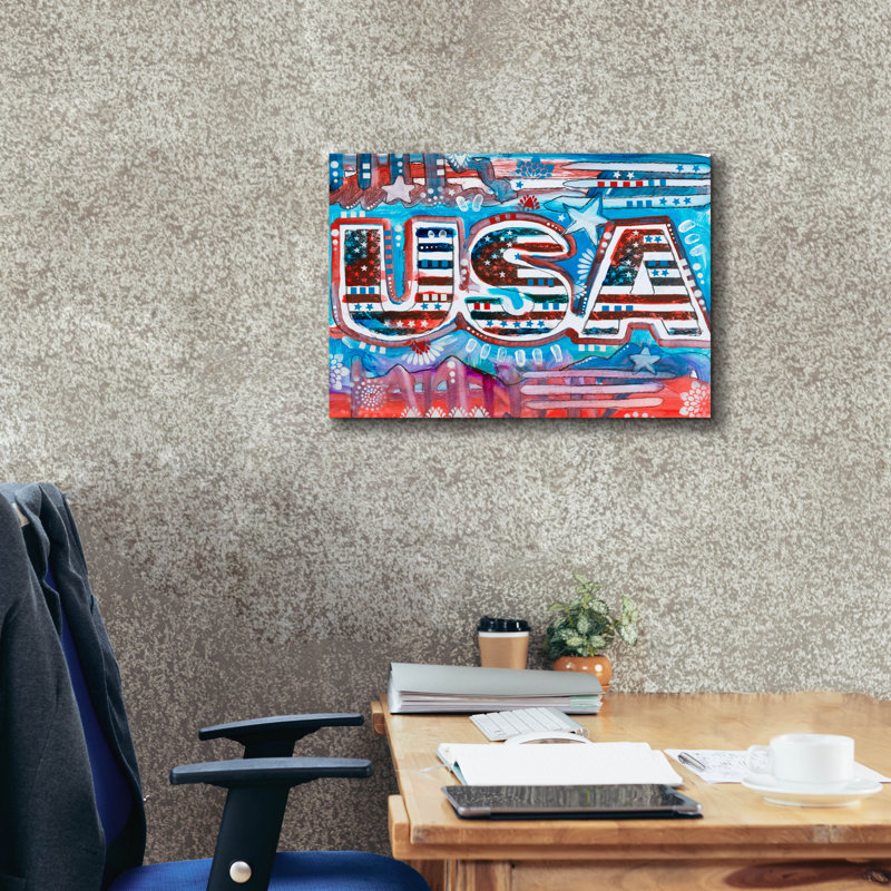 'Usausausa' by Dean Russo Canvas Wall Art, 18" H x 26" W x 0.75" D