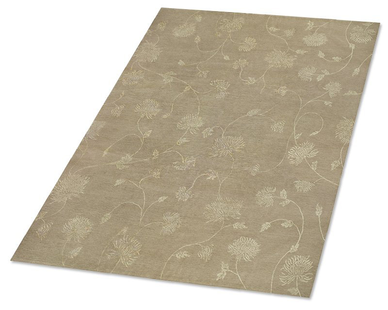 Enchantment Floral Area Rug in Neutral/Taupe, Rectangle 10' x 14'