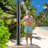 15.9 Gallon Solar Heated Outdoor Shower With Shower Head And Foot Shower Tap