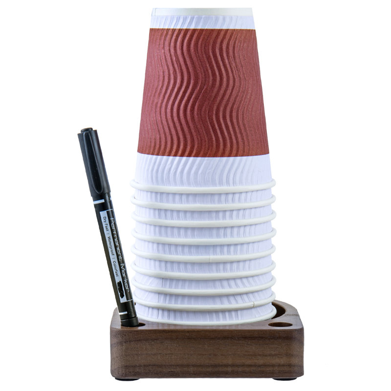 Porte-gobelet en bois massif Coffee Bar