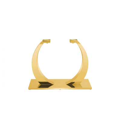 Stainless Steel O-Shaped Table Leg in Gold Finish