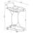 2-Tier Glass Shelf Metal Bar Cart-128970400
