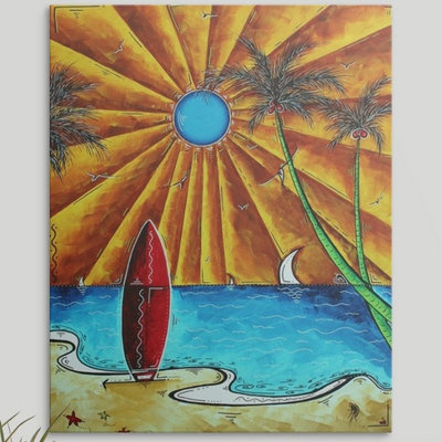 «Waiting For the Surf» par Megan Duncanson, reproduction d'art