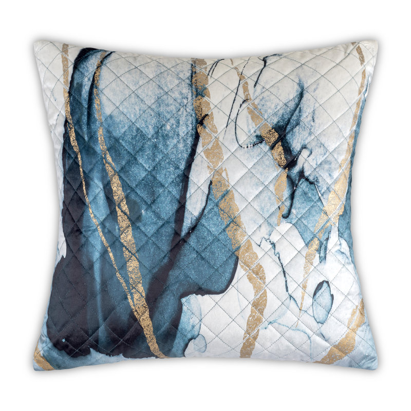 Velvet Square Pillow Cover & Insert, Multicolor, Abstract