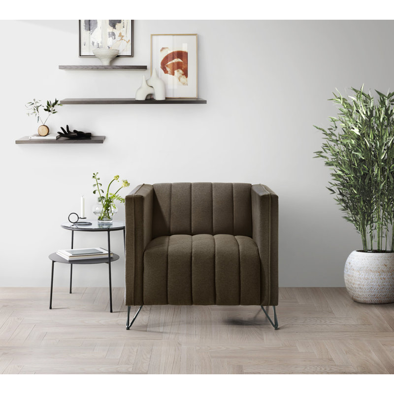 Fauteuil Chylee, Lin brun