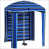 Bleu / blanc / rayures noires est en rupture de stock