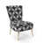 Floral Black Polyester Blend selected