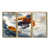 Toile avec cadre flottant or
