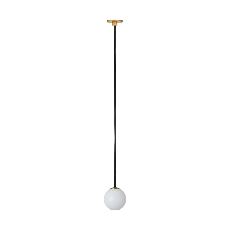 Orbet 1 - Light LED Pendant, Hand Rubbed Antique Brass