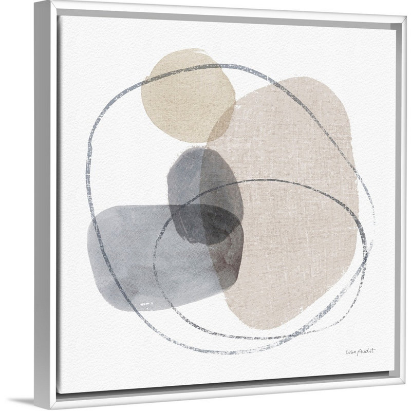 «Think Neutral 08» par Lisa Audit - reproduction d'art, Toile blanche encadrée, 22" H x 22" W x 1.75" D