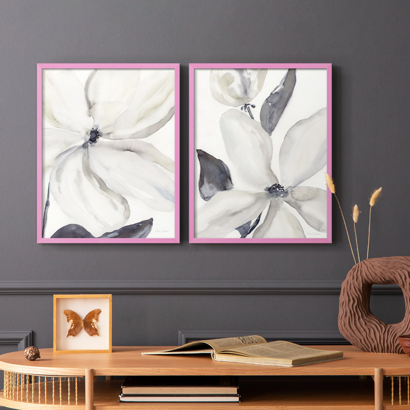 Reproduction encadrée Dayrise Bloom I-Premium - prête à être accrochée - aucun clou requis - aucun clou requis, Rose