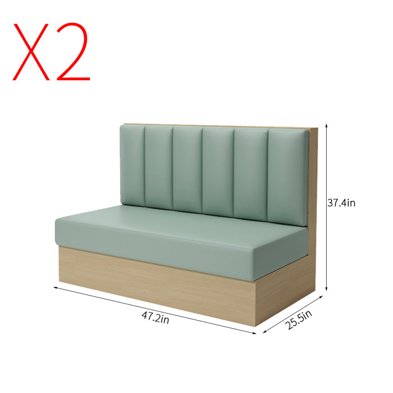 Banc rembourré en similicuir japonais
