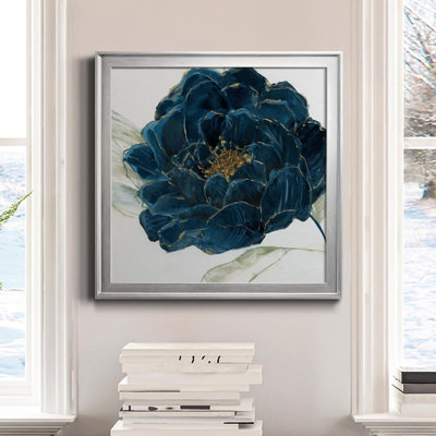 Velours fleuri - peinture sur toile encadrée