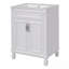 Meuble-lavabo 24 po avec lavabo supérieur, armoire de rangement moderne en bois massif, 2 portes à fermeture douce, tablette réglable-495055270