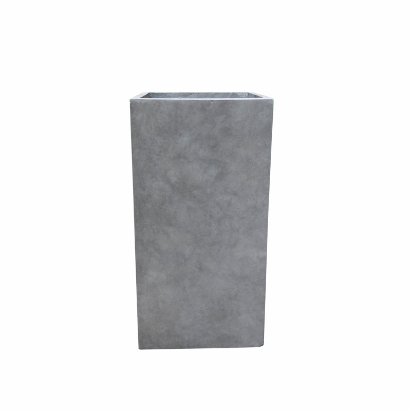 Planter, 20" H x 9" W x 9" D, Natural Concrete