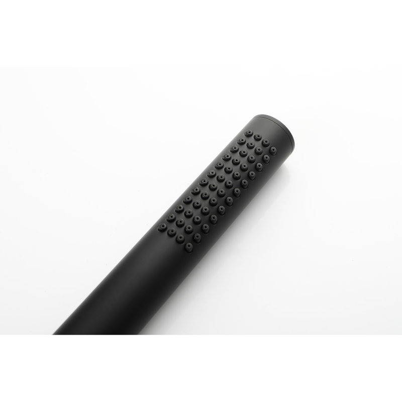 Douche à main avec boyau de 59 po, barre coulissante réglable de 28 po et hauteur de douche en boyau noir mat pour des douches agréables