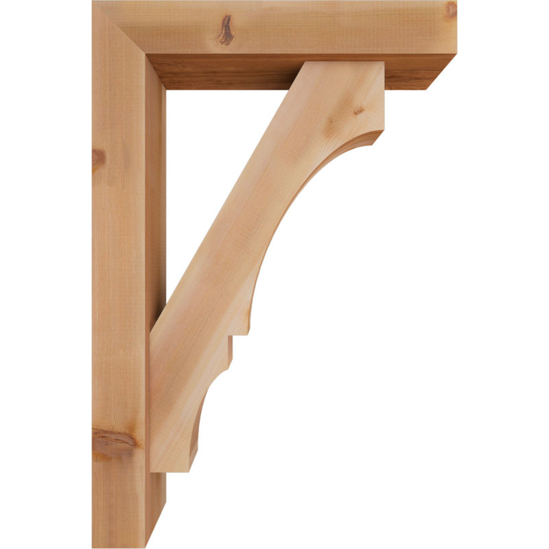 Support de bloc Balboa avec entretoise décalée, 36 x 24, Cèdre rouge occidental de l 5 1/2 po (lisse)