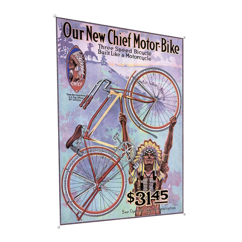 «Chief Moto», impression sur métal