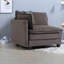 Canapé d'angle 2 places moderne, en tissu chenille comprimé avec méridienne, compact et confortable pour salon ou appartement, gris antique