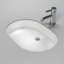 Lavabo de salle de bain ovale encastré en porcelaine vitrifiée de 20,75 pouces Cantrio PS-110