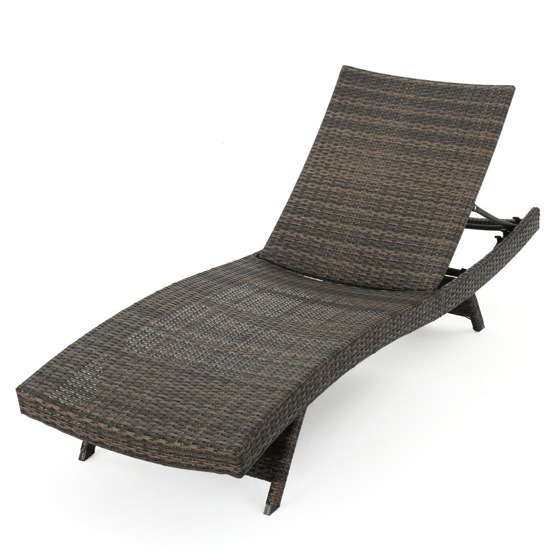 Chaise longue d'extérieur - Pe avec structure en aluminium, détails faits à la main, profondeur 79,25 po x l 27,04 po, hauteur 15,19 po, sans assemblage, fabriqué à la main, assemblage, P l