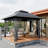 12 Ft. W x 12 Ft. D Metal Patio Gazebo, Metal Frame Canopy with Double Roof, Outdoor Canopy Tent with Portable Carrying Bag, Party Tent for Garden-112380088