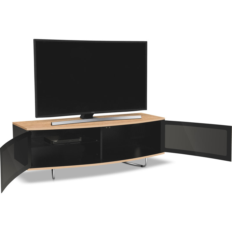 Krenn TV Stand for TVs up to 55", Black/Oak