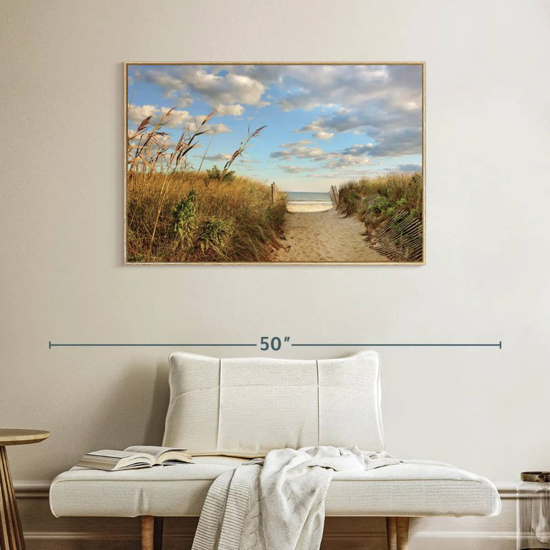 Long Island Aulelei, Cadre flottant en bois naturel, 40 po x 27 po