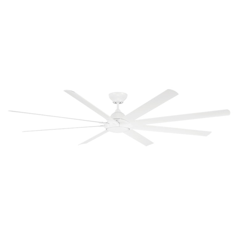Hydra 96" 8 - Blade Smart Ceiling Fan with LED Light Kit and Remote Control Included, Works With Alexa and iOS or Android App