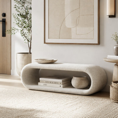 52.17"Wide Chenille Upholstered Bench