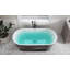 Centre de bain autoportant 70 po x 32 po PURE AIR® de CELESTE avec drain chromé et robinet à bout blanc-113257758