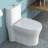 12 - Inch Rough In, One Piece Toilet Of Ceramic, 1.22/1.6 , Dual Flush, Soft Closing Seat, 800g Map, Quiet Operation, Effortless Hygiene, Skirted Design, Quick Release Ceramic For Bathroom Use,