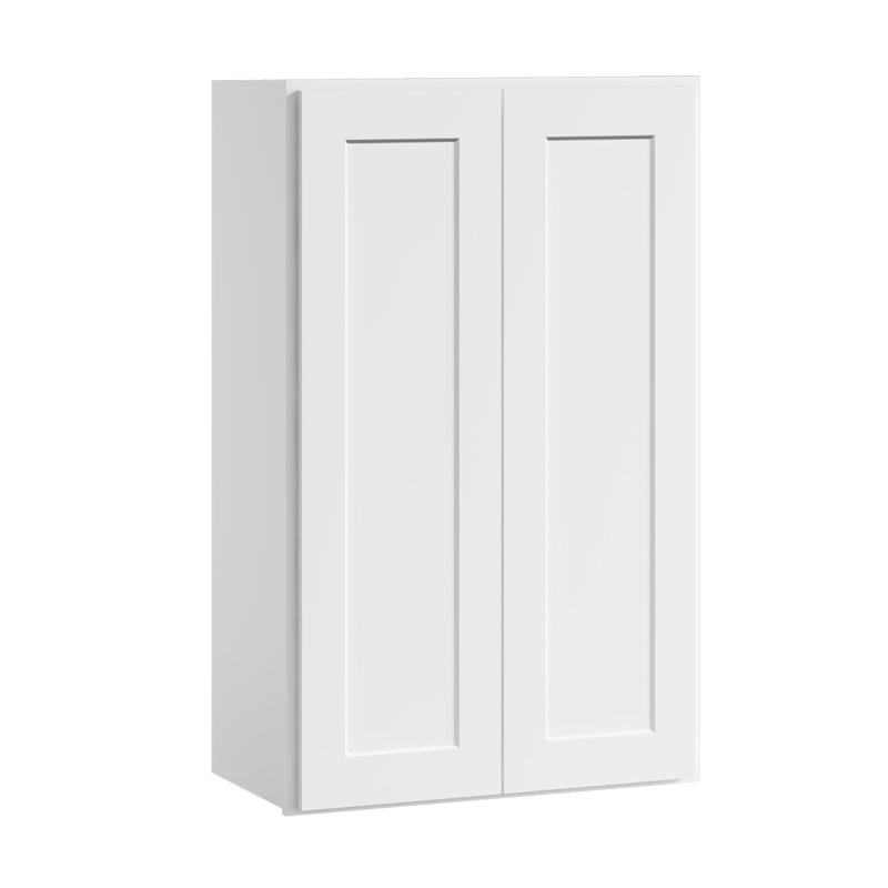 Armoire de cuisine , Blanc shaker, L 24 po x H 42 po x P 12 po