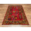 Tapis en laine et coton rouge noué à la main Original