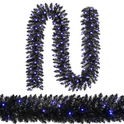 108'' in. Lighted Faux Pine Garland