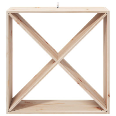 Solid Wood Open Shelving Wine Bottle Rack