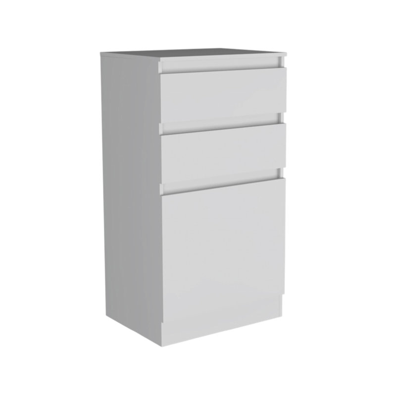 Commode standard à deux tiroirs Eliga, Blanc