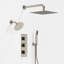 Système de pomme de douche thermostatique double, robinet de douche à pluie haute pression mural 12 "avec douchette-93931710
