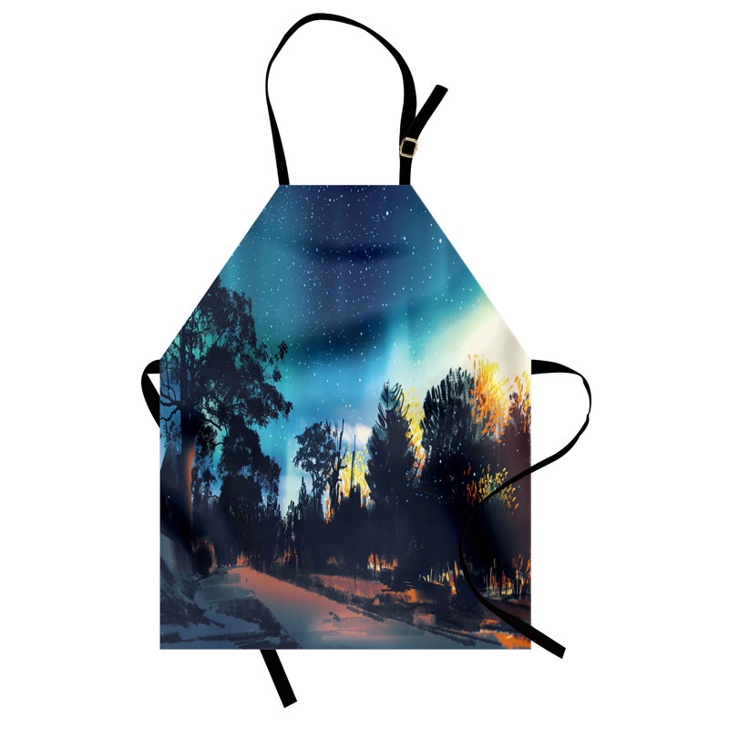 Multicolore tablier East Urban Home Fantasy unisexe, nuit des aurores boréales, taille adulte