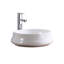 Lavabo de salle de bain à bateau circulaire en porcelaine vitreuse