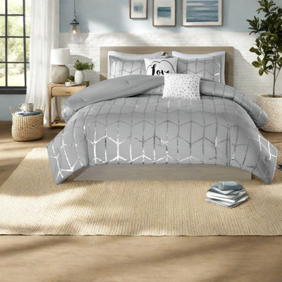 Soft Microfiber Bedding Sets Twin Twin Xl, Modern Metallic Home Style