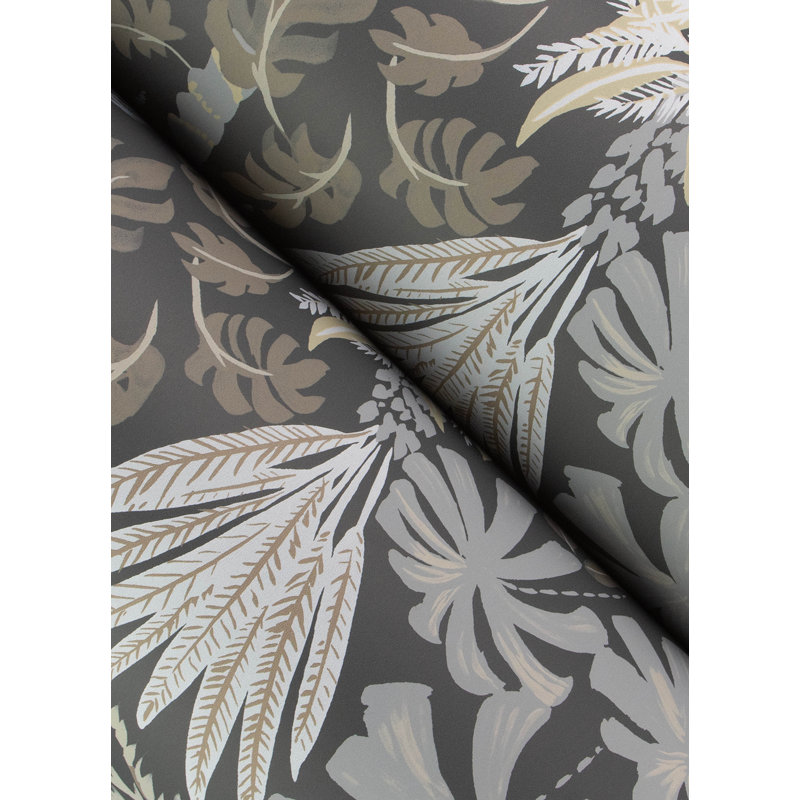 Papier peint botanique Everglades, Gris