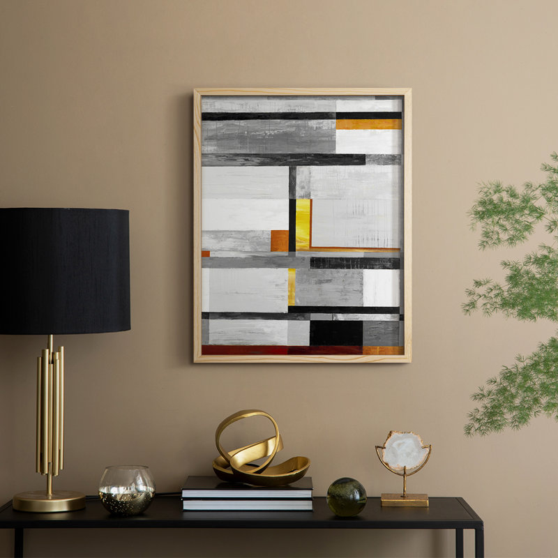 Reproduction encadrée Retro Spectrum V7 - bois massif, Naturel, H 11 po x l 9 po