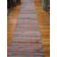 Vintage Striped Mid Century American Hallway Runner Rag Rug