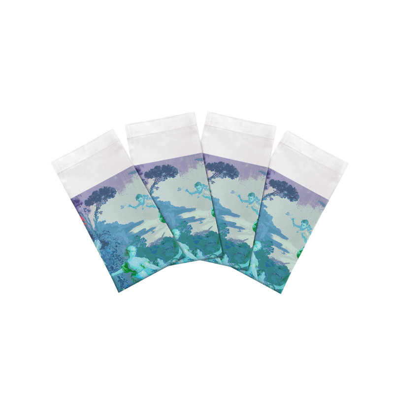Cyprus Picnic Cotton Sateen Dinner Napkins, Cyan