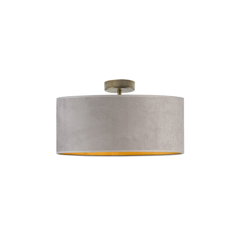 Alyssha Semi Flush Mount, Gold, Grey/Gold