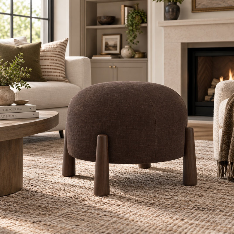 Mayfair Large Stackable Ottoman - Bark Brown, Brown