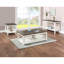 Table basse rectangulaire avec brun, blanc, style moderne en bois blanc pour le salon