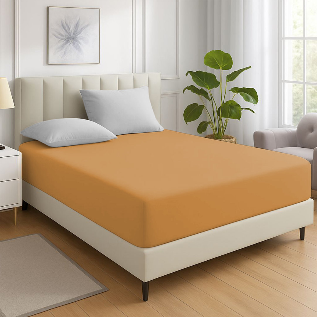 200 Thread Count Microfiber Deep Fitted Bed Sheet – 25cm Pocket