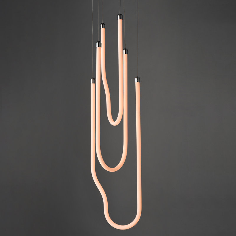 Luminaire suspendu à lumières multiples Soleil, H 29,25 po x l 13 po x P 13 po, Chrome poli, 3